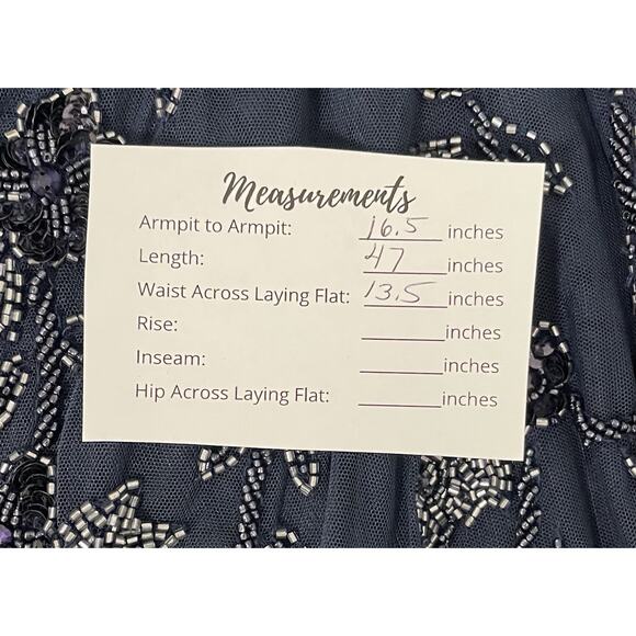 Mac Duggal 10799 Navy Beaded Illusion High Neck Long Sleeve Dress Size 6 $398 - Picture 9 of 10